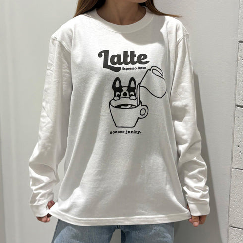Latte dog+1 ビックシルエットロングTEE